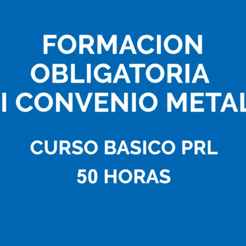 Formación obligatoria del metal - Curso básico de Prevención 50h